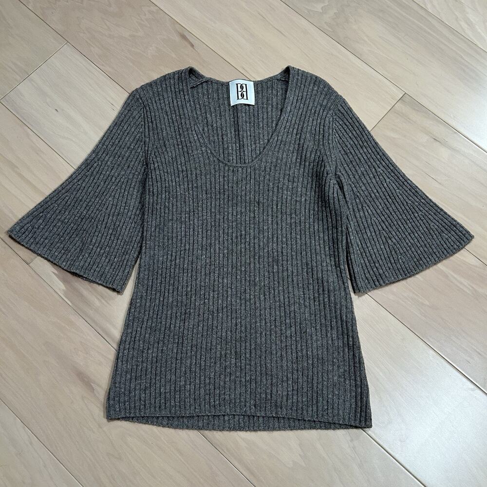 Malene Birger Remona Ribbed Top 3/4 Sleeve Women’s Large
